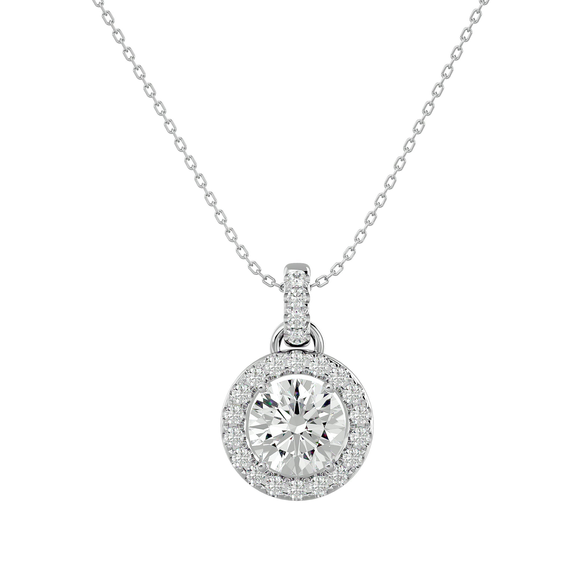 1 1/2  ctw Round Lab Grown Diamond Solitaire Pendant