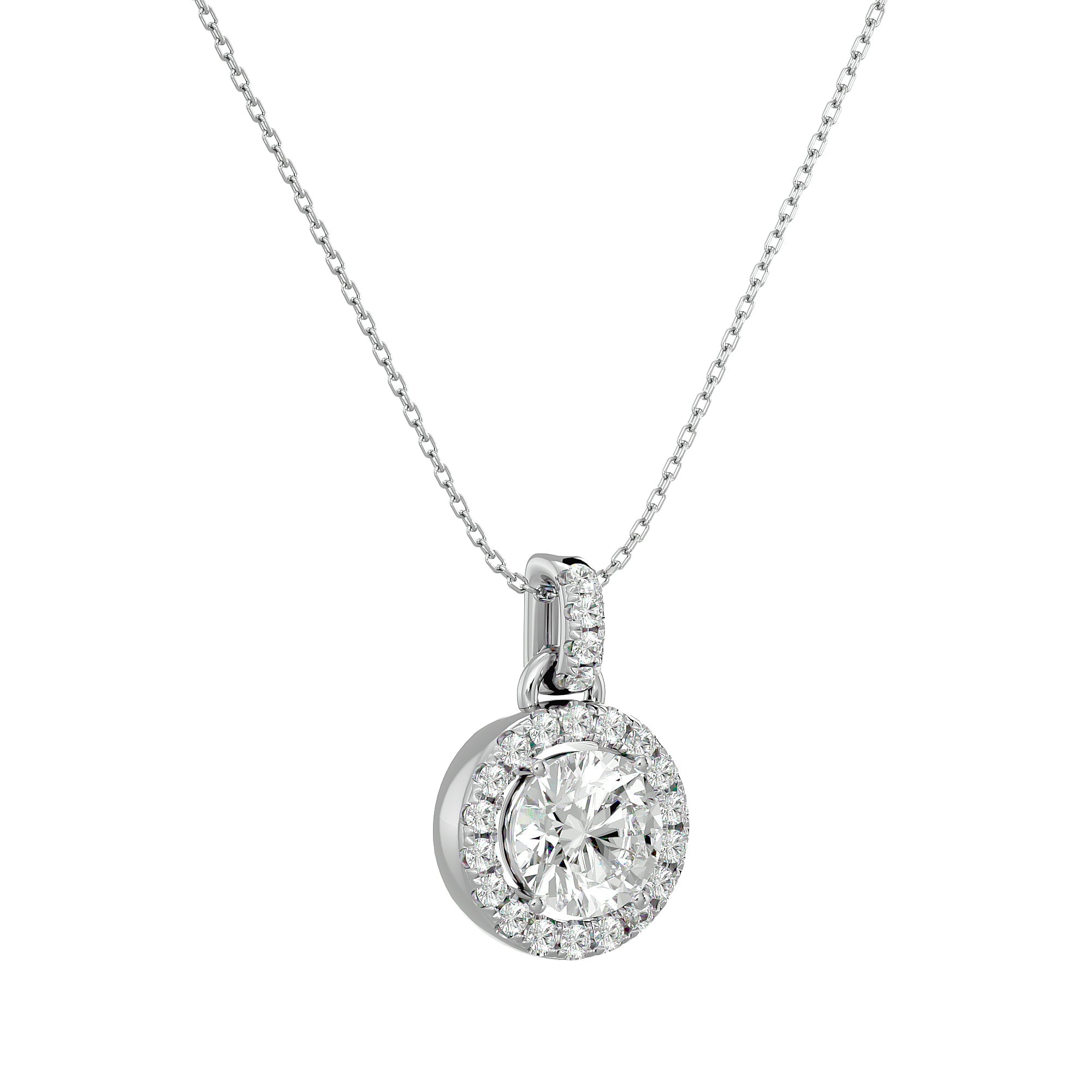 1 1/2  ctw Round Lab Grown Diamond Solitaire Pendant