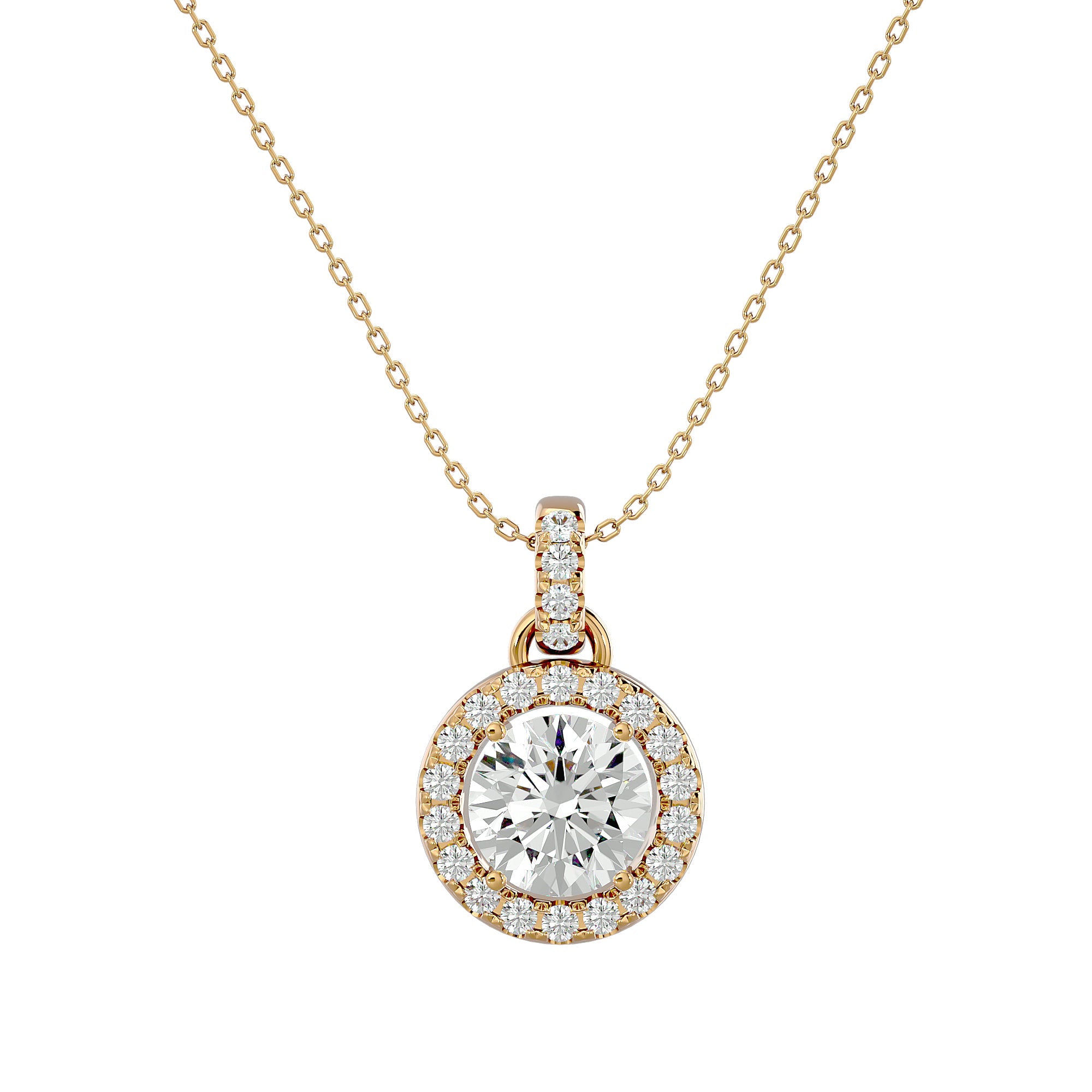 1 1/2  ctw Round Lab Grown Diamond Solitaire Pendant