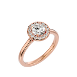 1 ctw Round Lab Grown Diamond Halo Engagement Ring