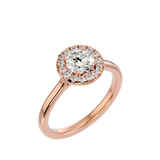 1 ctw Round Lab Grown Diamond Halo Engagement Ring