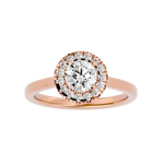 1 ctw Round Lab Grown Diamond Halo Engagement Ring