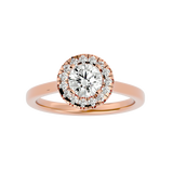 1 ctw Round Lab Grown Diamond Halo Engagement Ring