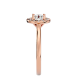 1 ctw Round Lab Grown Diamond Halo Engagement Ring