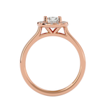 1 ctw Round Lab Grown Diamond Halo Engagement Ring
