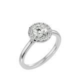 1 ctw Round Lab Grown Diamond Halo Engagement Ring