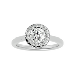 1 ctw Round Lab Grown Diamond Halo Engagement Ring