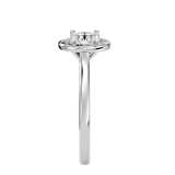 1 ctw Round Lab Grown Diamond Halo Engagement Ring