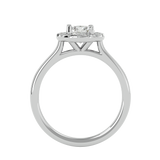 1 ctw Round Lab Grown Diamond Halo Engagement Ring