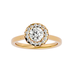 1 ctw Round Lab Grown Diamond Halo Engagement Ring