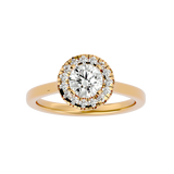 1 ctw Round Lab Grown Diamond Halo Engagement Ring