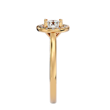 1 ctw Round Lab Grown Diamond Halo Engagement Ring