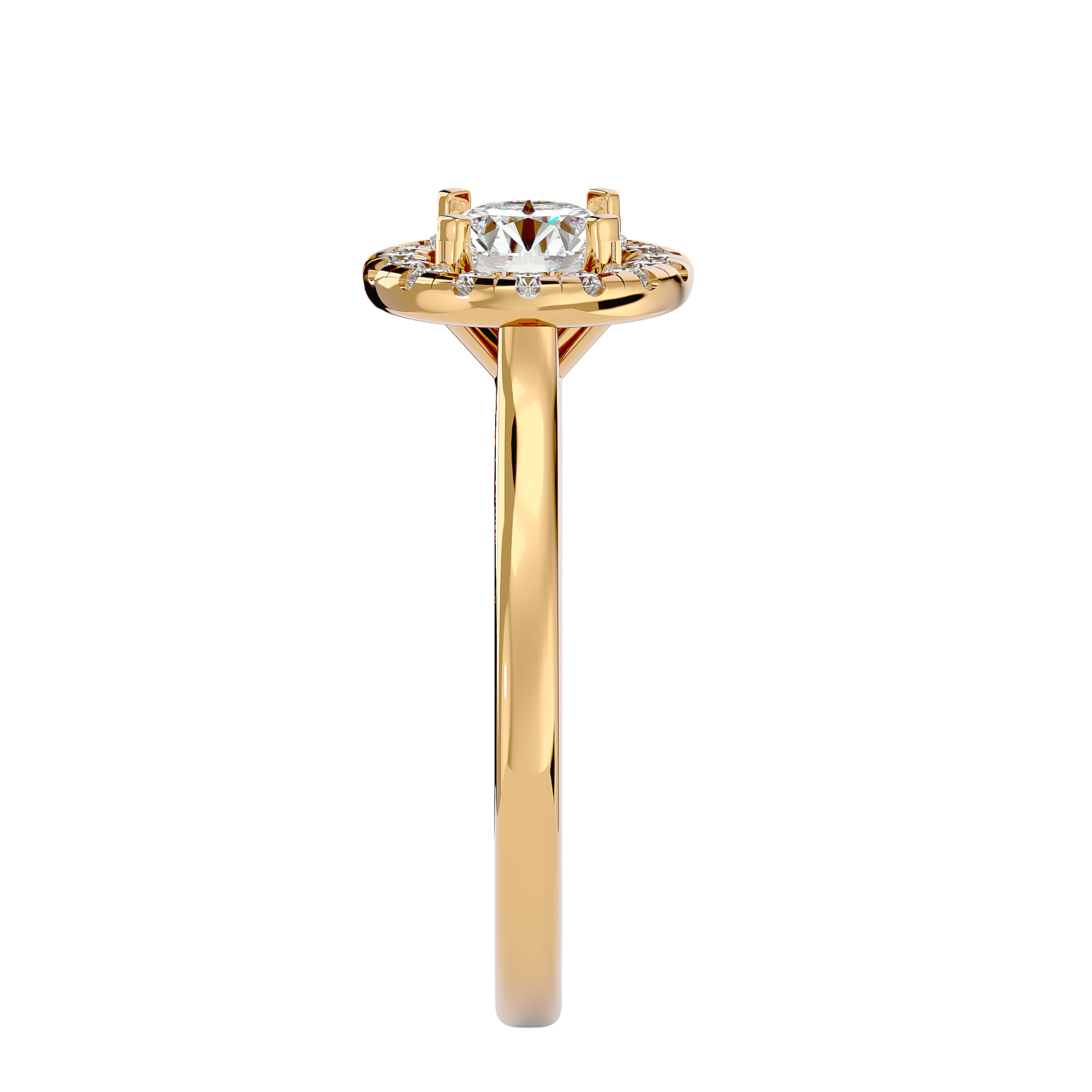 1 ctw Round Lab Grown Diamond Halo Engagement Ring