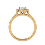 1 ctw Round Lab Grown Diamond Halo Engagement Ring