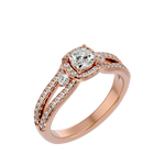 1 ctw Round Lab Grown Diamond Halo Engagement Ring