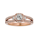 1 ctw Round Lab Grown Diamond Halo Engagement Ring