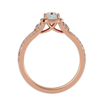 1 ctw Round Lab Grown Diamond Halo Engagement Ring