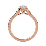 1 ctw Round Lab Grown Diamond Halo Engagement Ring