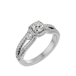 1 ctw Round Lab Grown Diamond Halo Engagement Ring