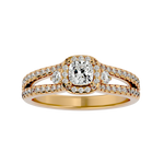 1 ctw Round Lab Grown Diamond Halo Engagement Ring