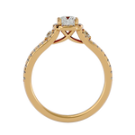 1 ctw Round Lab Grown Diamond Halo Engagement Ring