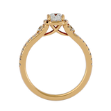 1 ctw Round Lab Grown Diamond Halo Engagement Ring