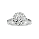 2 5/8 ctw Round Lab Grown Diamond Halo Engagement Ring