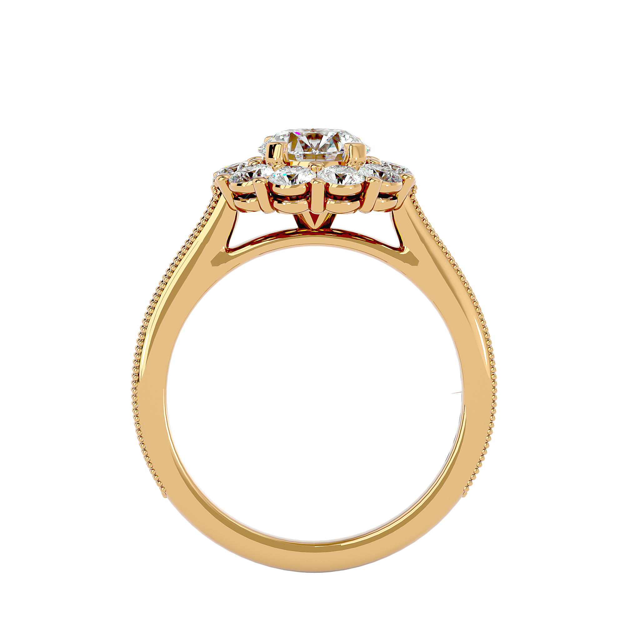 2 5/8 ctw Round Lab Grown Diamond Halo Engagement Ring