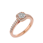1 ctw Round Lab Grown Diamond Halo Engagement Ring