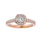 1 ctw Round Lab Grown Diamond Halo Engagement Ring