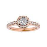 1 ctw Round Lab Grown Diamond Halo Engagement Ring