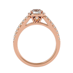 1 ctw Round Lab Grown Diamond Halo Engagement Ring