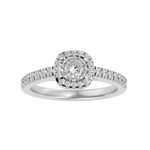 1 ctw Round Lab Grown Diamond Halo Engagement Ring