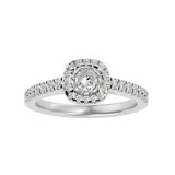 1 ctw Round Lab Grown Diamond Halo Engagement Ring