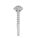 1 ctw Round Lab Grown Diamond Halo Engagement Ring