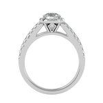 1 ctw Round Lab Grown Diamond Halo Engagement Ring