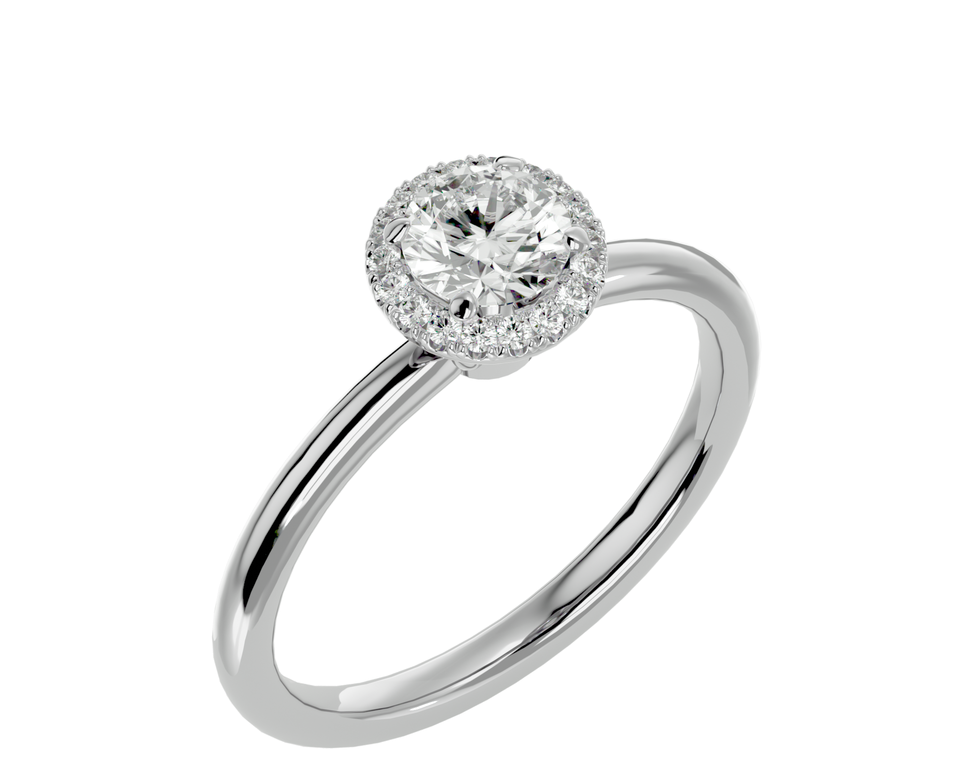 1/2 ctw Oval Lab Grown Diamond Halo Engagement Ring