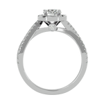 1 ctw Round Lab Grown Diamond Halo Engagement Ring