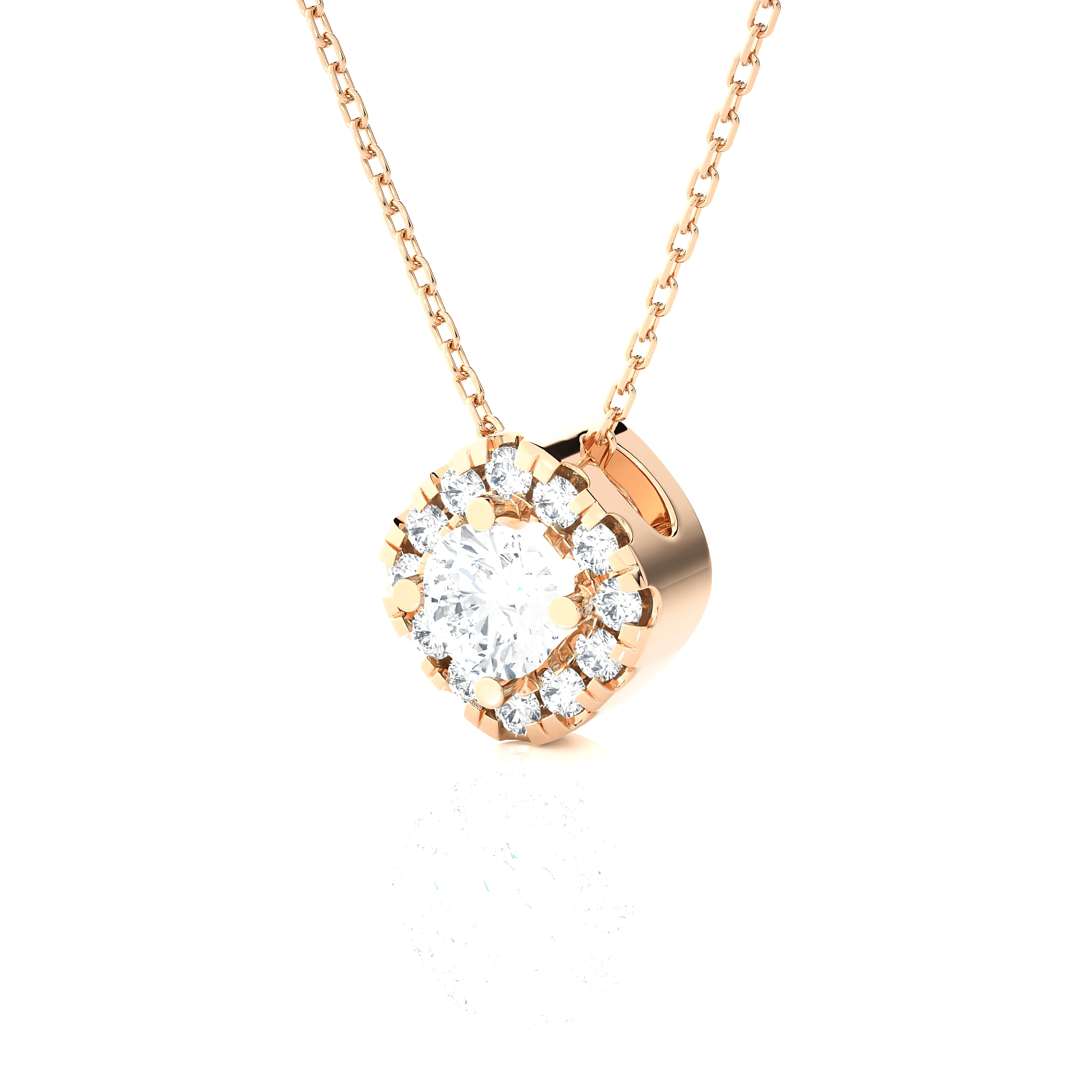 1/2  ctw Round Lab Grown Diamond Solitaire Pendant