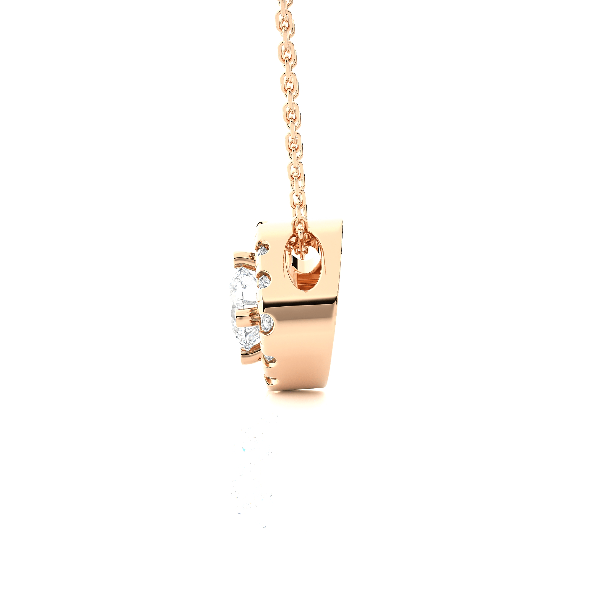 1/2  ctw Round Lab Grown Diamond Solitaire Pendant