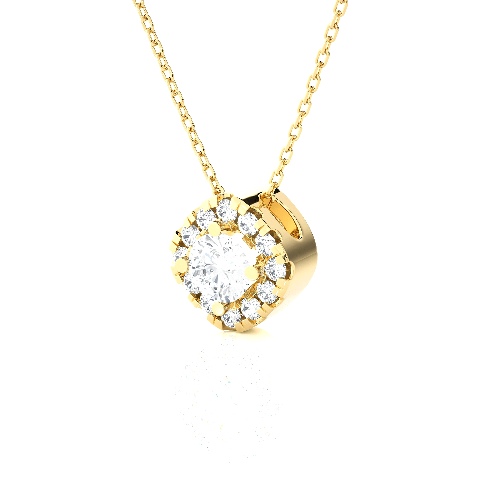 1/2  ctw Round Lab Grown Diamond Solitaire Pendant