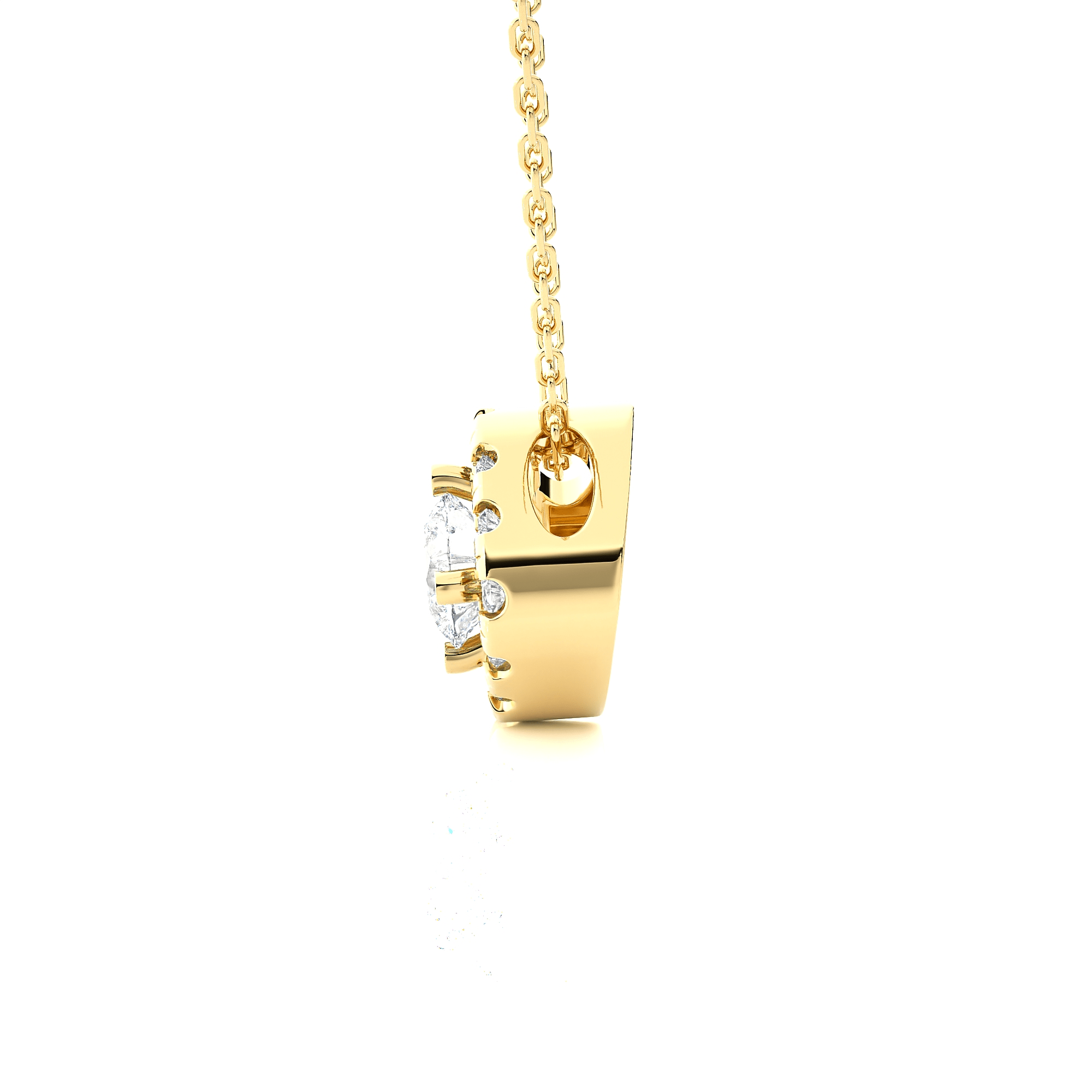 1/2  ctw Round Lab Grown Diamond Solitaire Pendant