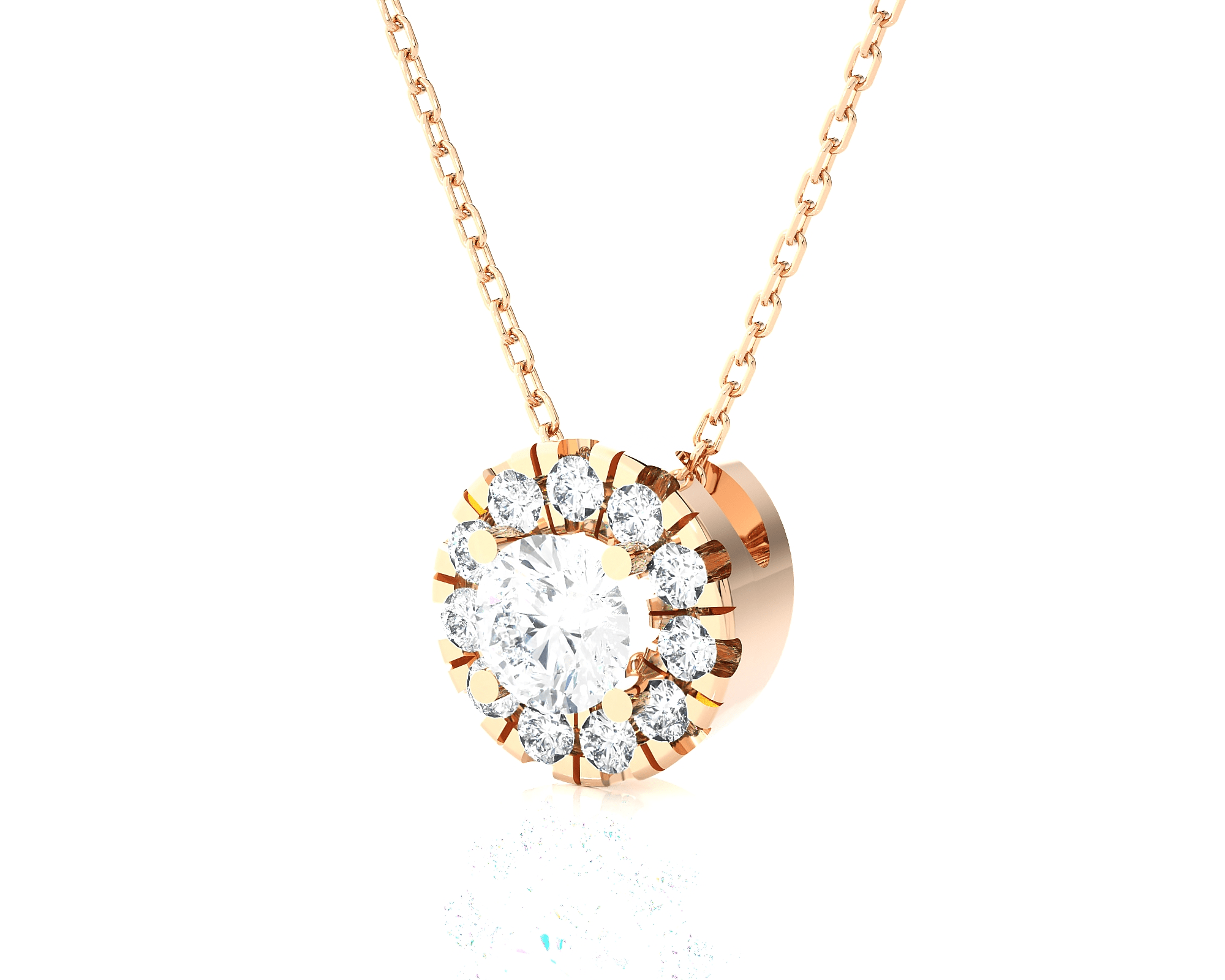 1/2  ctw Round Lab Grown Diamond Solitaire Pendant