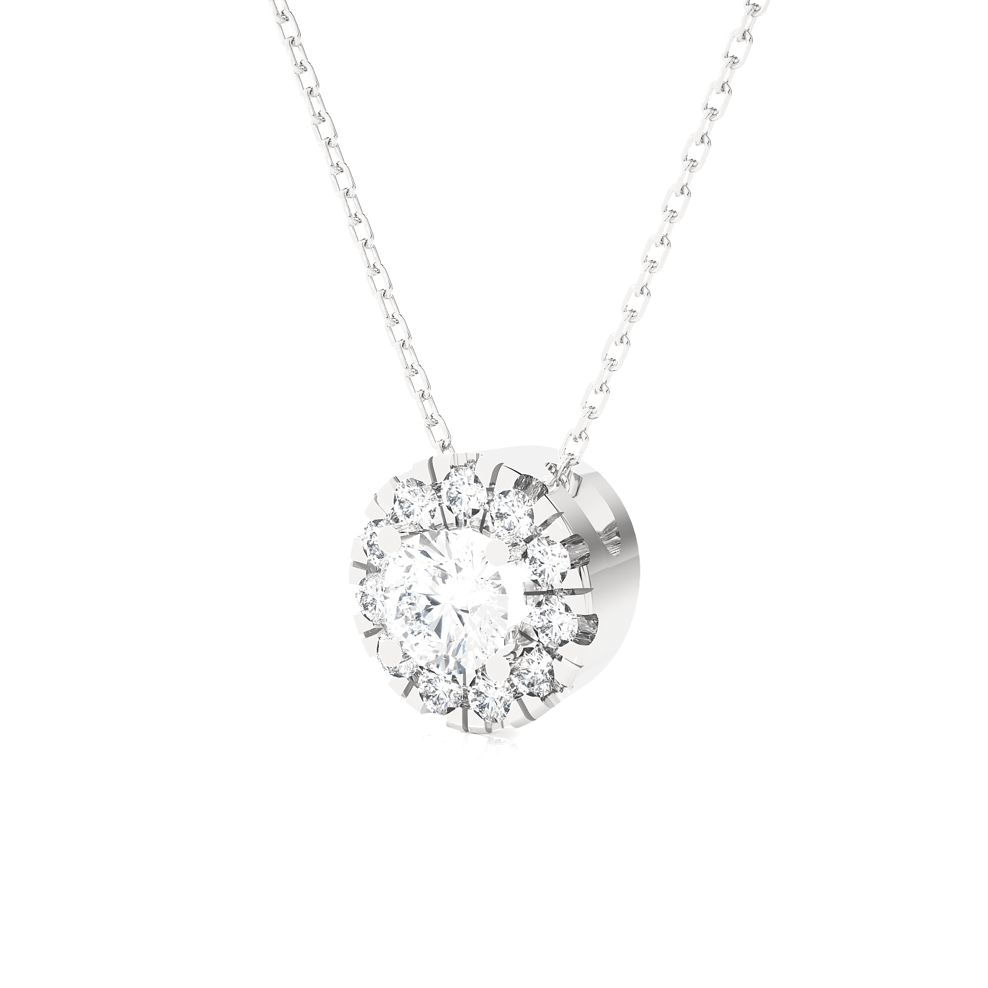 1/2  ctw Round Lab Grown Diamond Solitaire Pendant