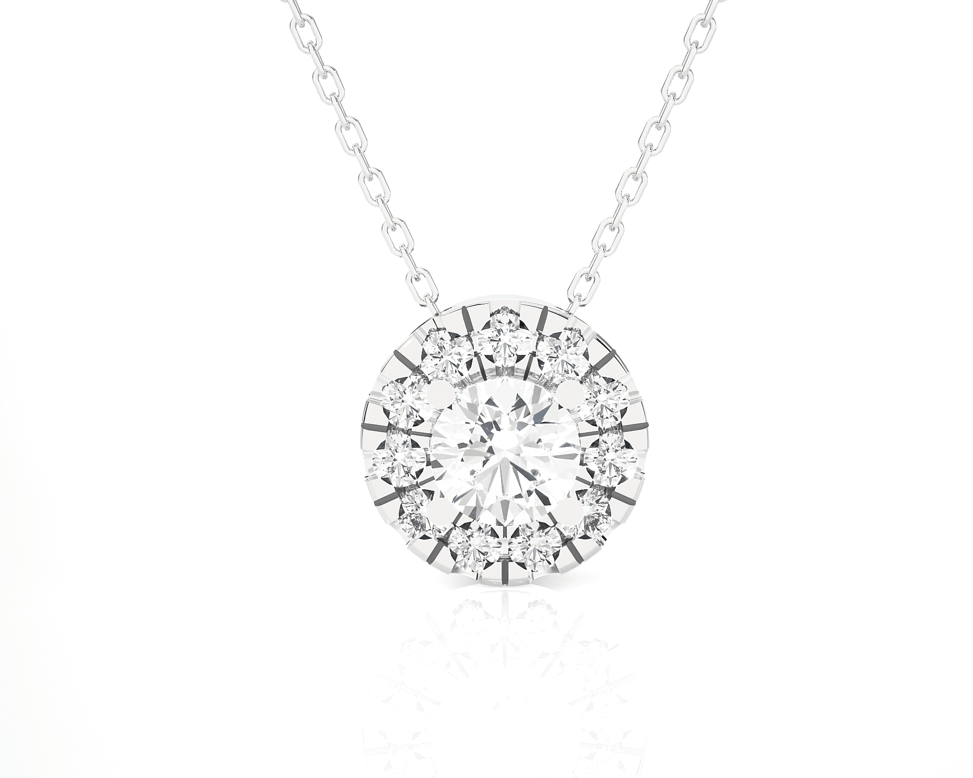 1/2  ctw Round Lab Grown Diamond Solitaire Pendant