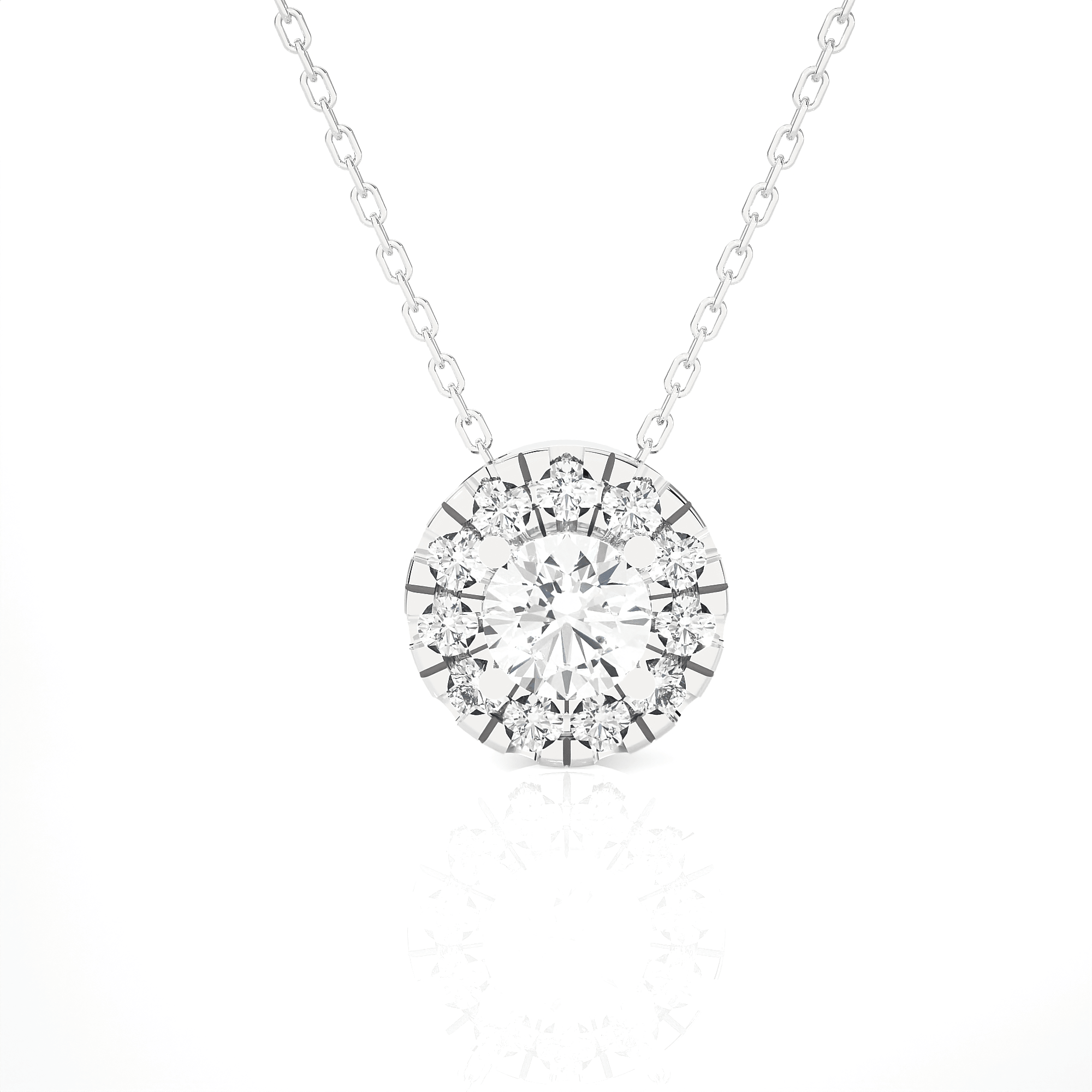 1/2  ctw Round Lab Grown Diamond Solitaire Pendant