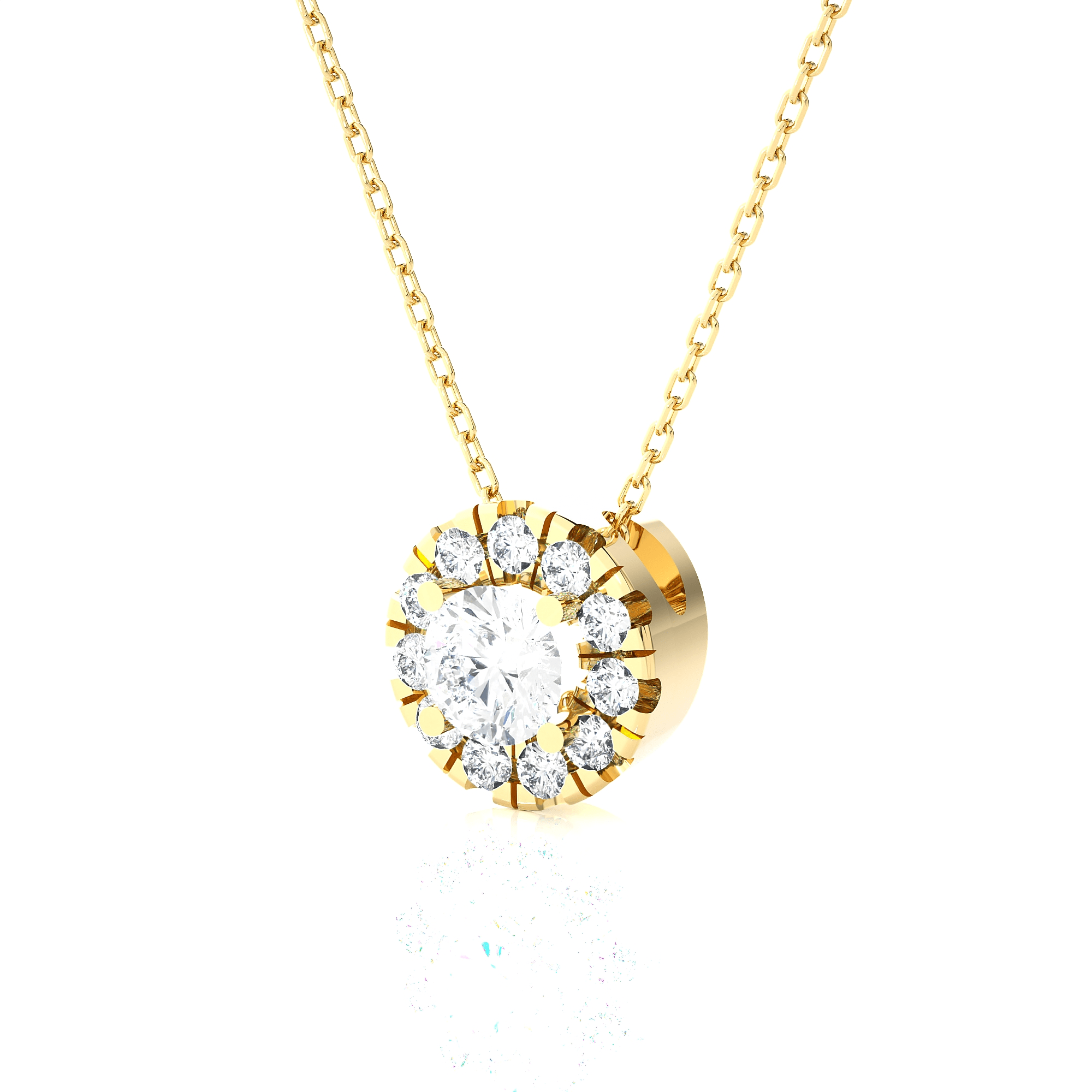 1/2  ctw Round Lab Grown Diamond Solitaire Pendant