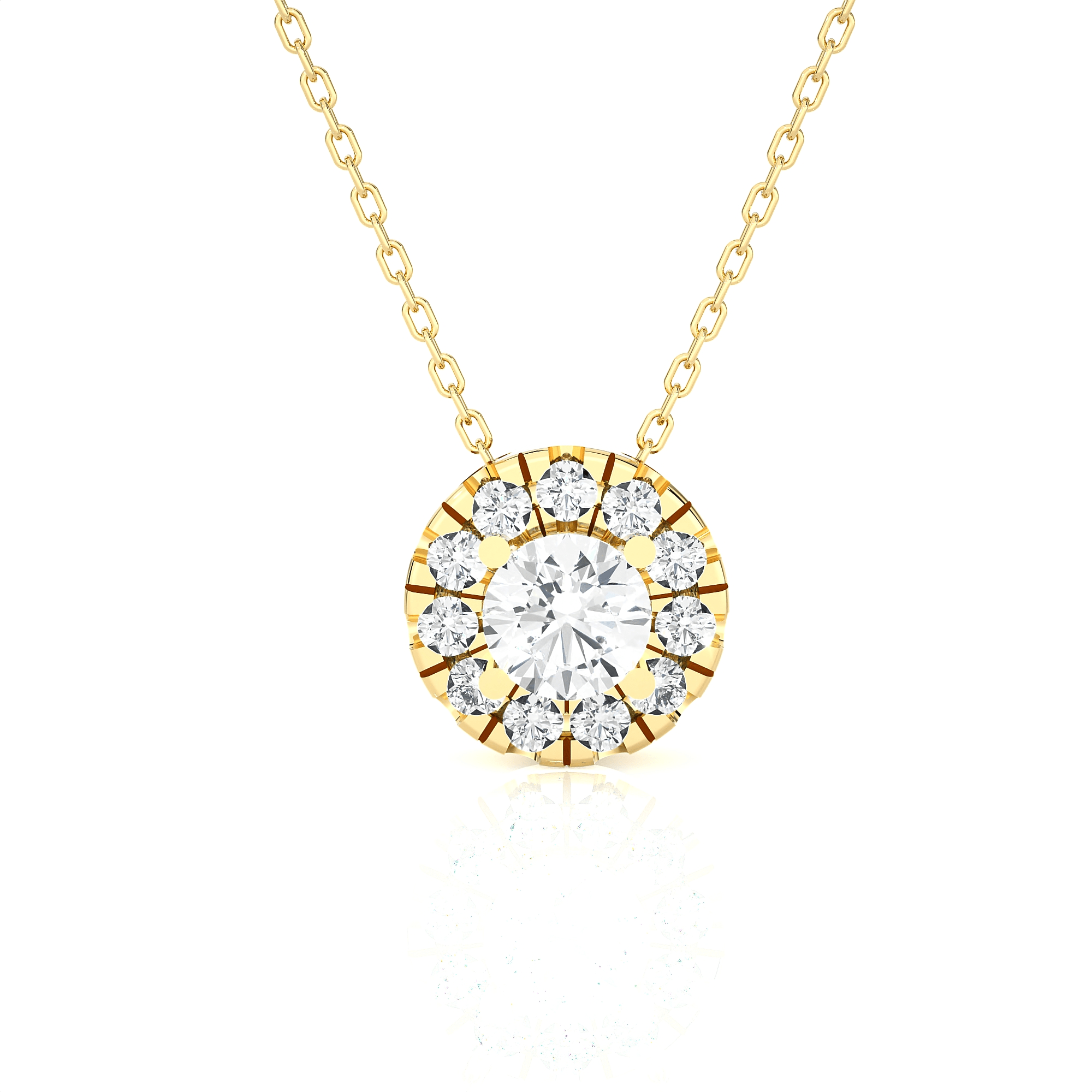 1/2  ctw Round Lab Grown Diamond Solitaire Pendant