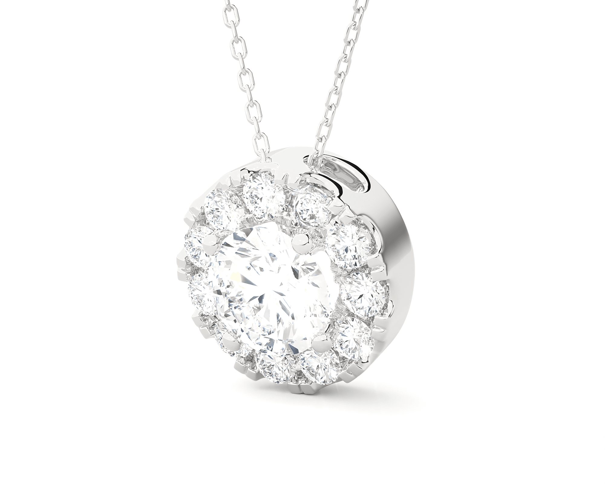 1 7/8  ctw Round Lab Grown Diamond Solitaire Pendant
