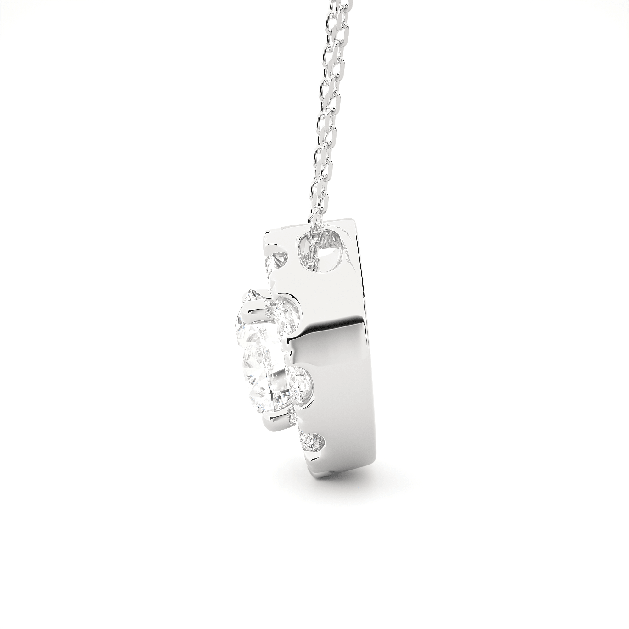 1 7/8  ctw Round Lab Grown Diamond Solitaire Pendant